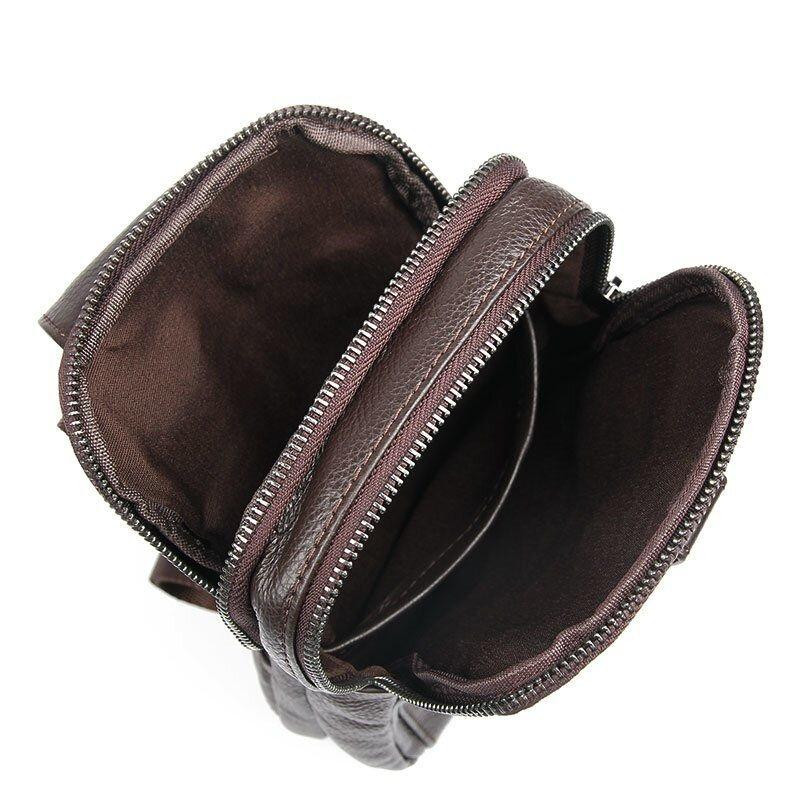 Сумка мужская кожаная через плечо Vintage 14983 Коричневая Киев - изображение 9