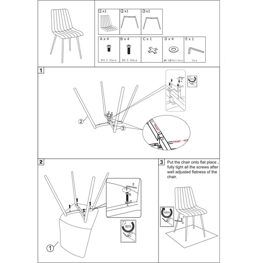 Стілець ALAN VELVET чорний каркас/чорний BL.19 Київ - фото 2