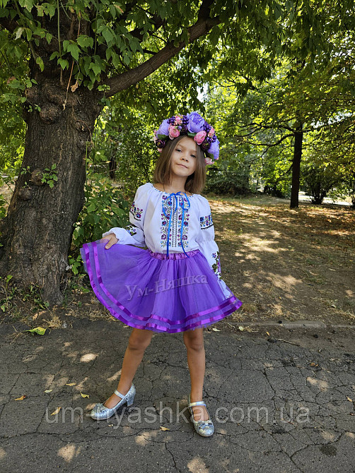 Костюм вышиванка фиолетовый для девочки Кривой Рог - изображение 4