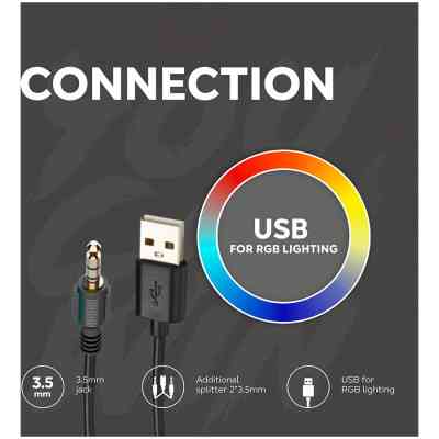 Навушники Canyon GH-9A Darkless Gaming 3.5 мм RGB Black (CND-SGHS9A) Вінниця