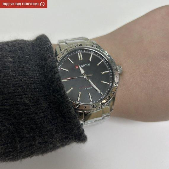 Чоловічий наручний класичний годинник Curren Hector (Сріблястий) Вінниця - фото 7