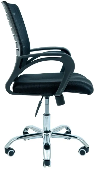 Офісне Крісло Керівника Richman Flush Сітка Хром М1 Tilt Чорний Київ - фото 3