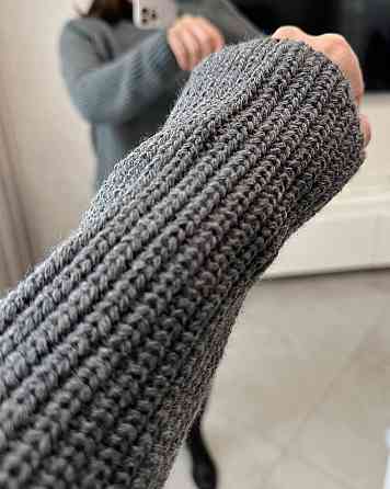 Женский базовый теплый костюм двойка мелкая машинная вязка Антрацит Одесса