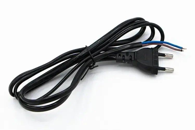 Шнур сетевой 2x0,75мм., без разъёма, 1,8м, чёрный Полтава - изображение 1