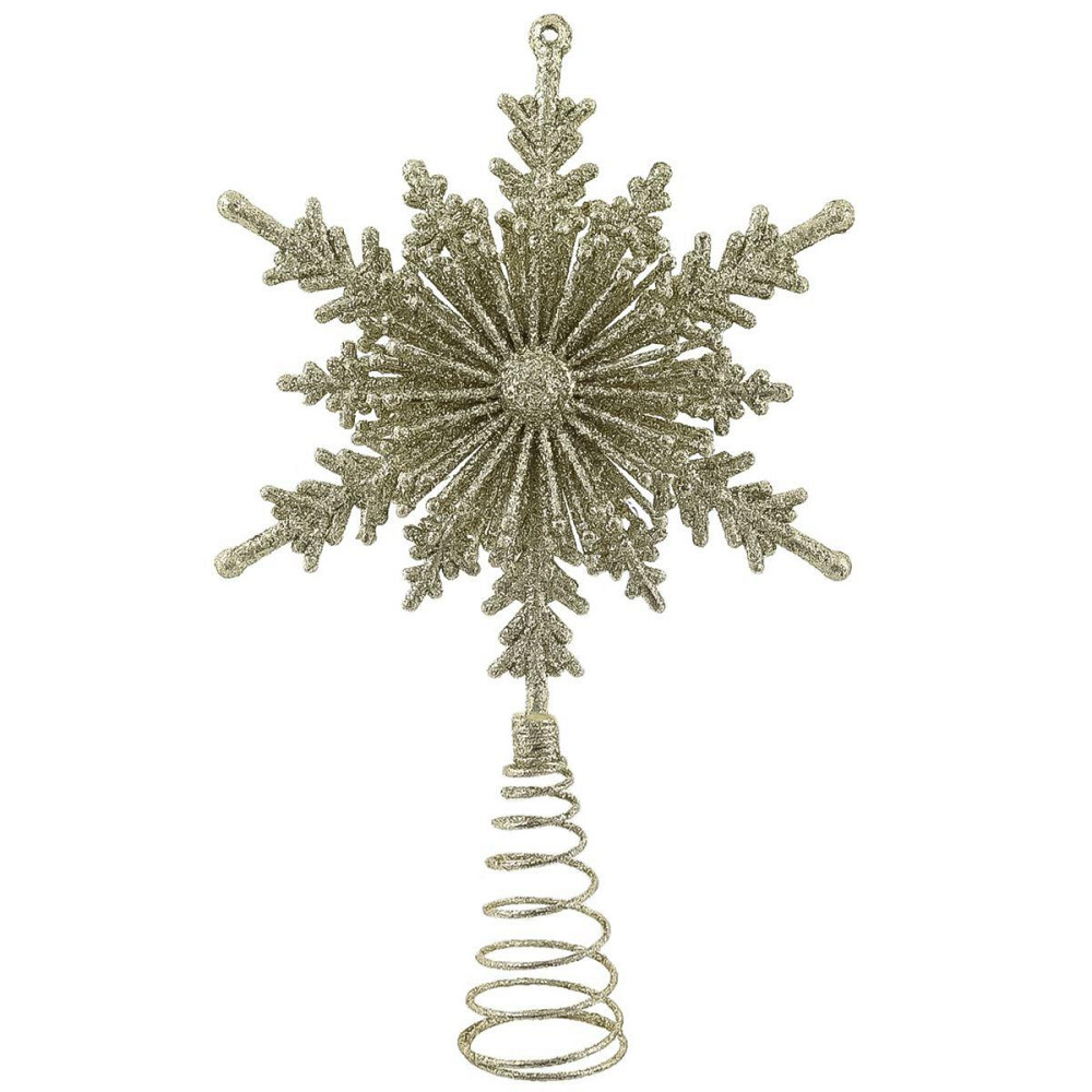 Верхушка на елку Звездочка декор 23 на 15 см золотистый Киев - изображение 1