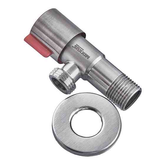 Кран для подключения сантехприборов Mixxus VAL-02-1/2x1/2 с нерж.ст. SUS304 (крас.)(УП.БЛИСТЕР) (MI6118) Киев