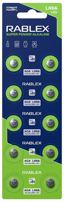 Батарейки-Таблетки Rablex LR66, AG4, New Design Днепр - изображение 1