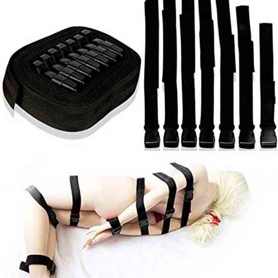 БДСМ набір ременів для зв'язування - Чорний - Садо-мазо Вінниця