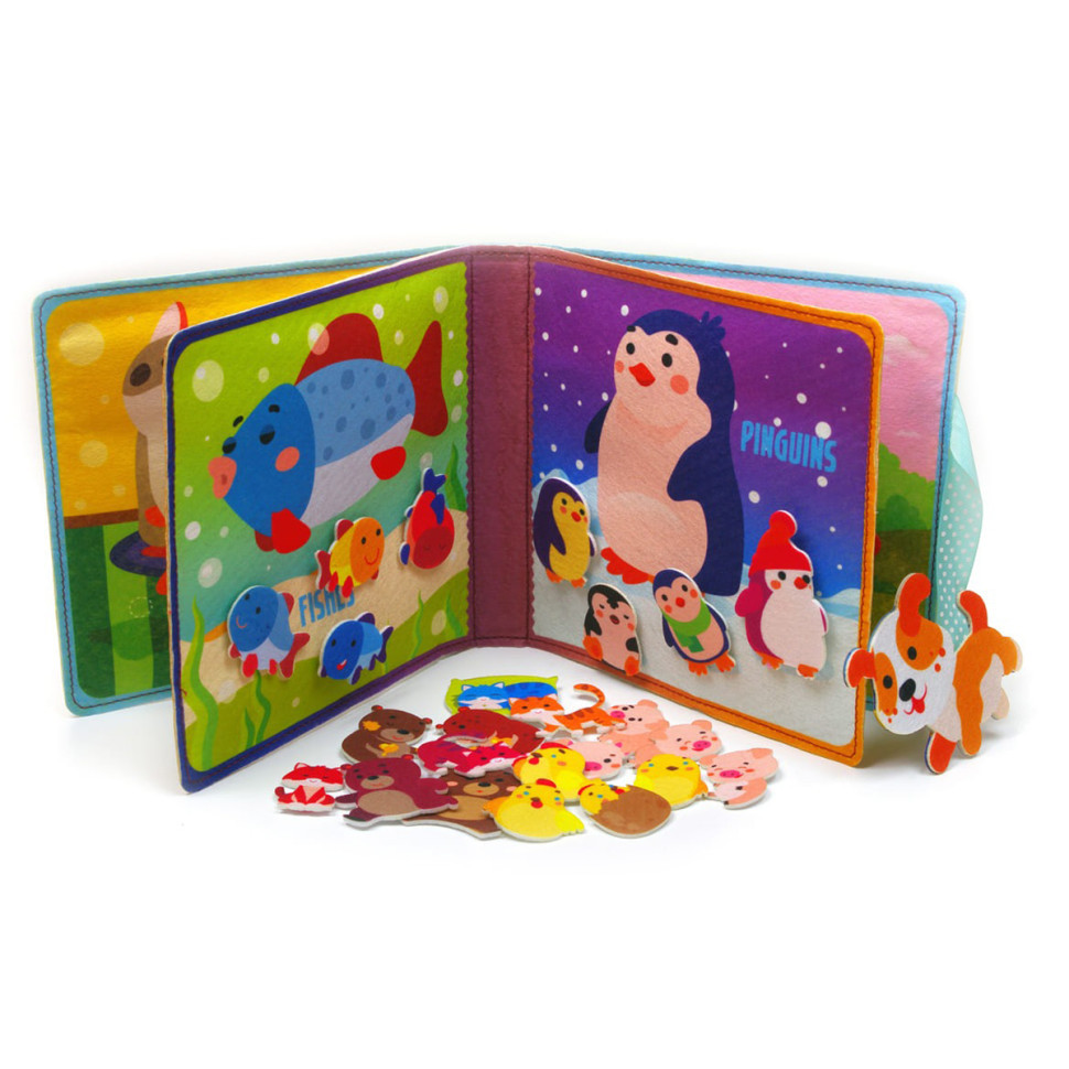 Развивающая фетровая книга для детей 