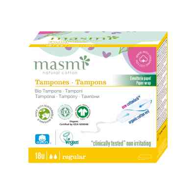 Тампоны Masmi Regular без аппликатора 18 шт. (8432984000516) Винница