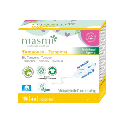 Тампоны Masmi Regular без аппликатора 18 шт. (8432984000516) Винница - изображение 1