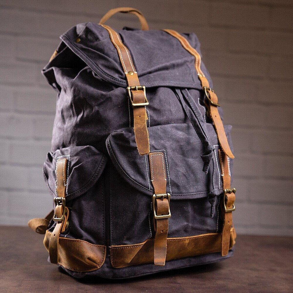 Похідний рюкзак canvas Vintage 20110 Сірий Київ - фото 8