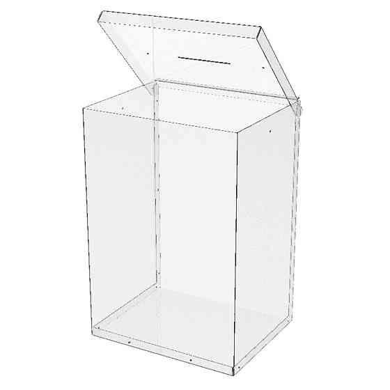 Ящик EKOSTAR без замка для пожертвований и сбора денег 250x200x360. Объем 18 литров Киев