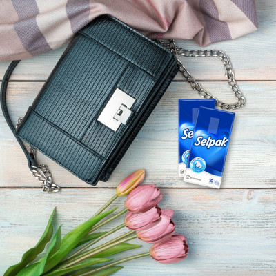 Салфетки косметические Selpak стандарт 10 шт. (8690530001336) Винница - изображение 4