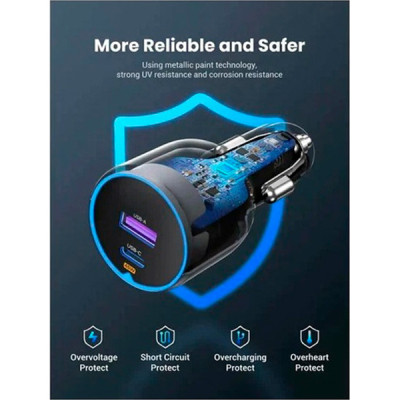 Зарядний пристрій Ugreen 2xUSB 63W (USB-C+USB-A) QC3.0 (EC701) (35023) Вінниця - фото 5