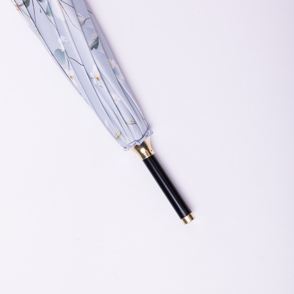 Класична парасолька-тростина напівавтомат з поліестеру 7 спиць діаметр 99 см Блакитна HP-23-7BL Київ - фото 7