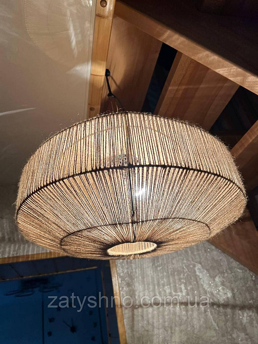 Люстра плетеная   круглая из джуготвой нити Киев - изображение 8