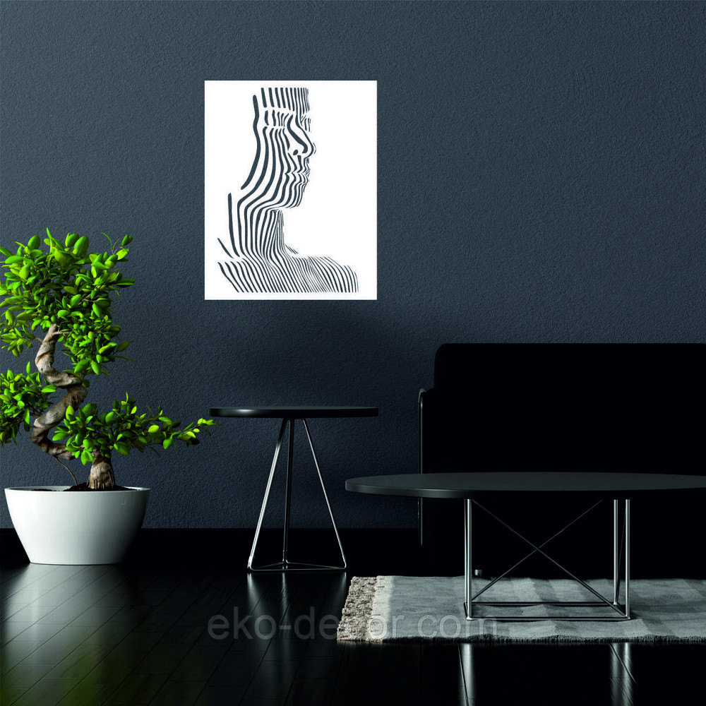Декоративне настінне Панно «Силует жінки», Декор на стіну Київ - фото 4
