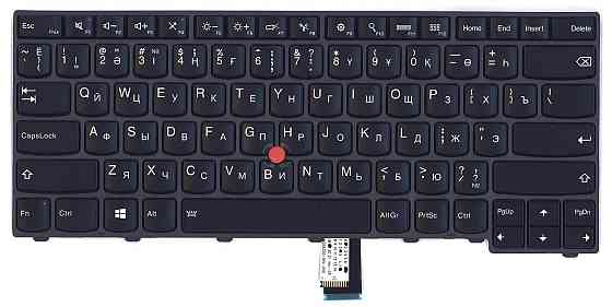 Клавиатура для ноутбука Lenovo ThinkPad Edge (T440, T440P, T440S), с указателем (Point Stick) Black, Black Frame, RU Вінниця