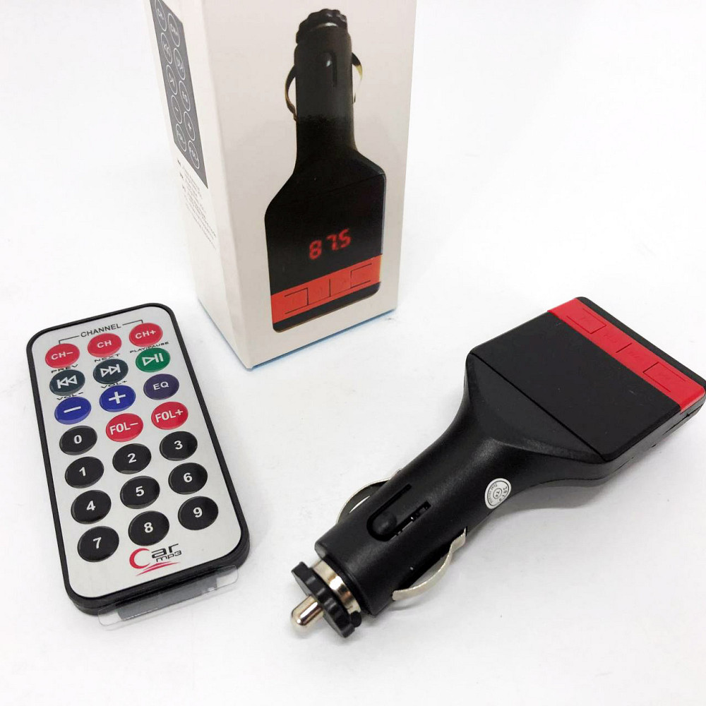 Автомобільний адаптер для заряджання телефону Fm-04, Мпз плеєр в машину, FM модулятор в FK-306 прикурювач авто Київ - фото 5