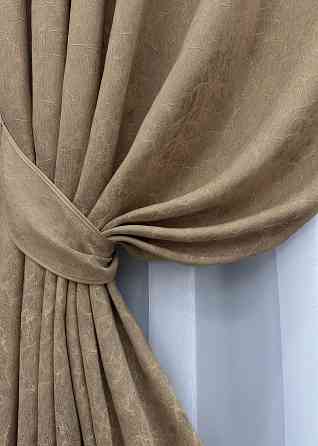 Комплект штор VR-Textil Жакард Viva Marmo № 1778ш Капучино 150х290 см 2 шт (33-0741) Киев