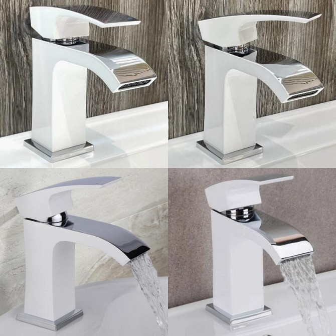 Змішувач для раковини Qtap Swan Cascada QTSWA270CRW45568 (k35), одноважільний, низький, Chrome/White Харків - фото 7