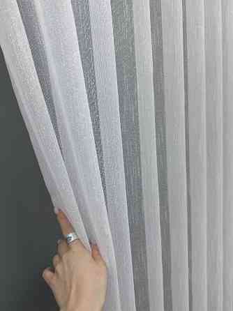 Тюль VR-Textil 1495т Льон Дощик білий 400х270 см (42-0357) Київ