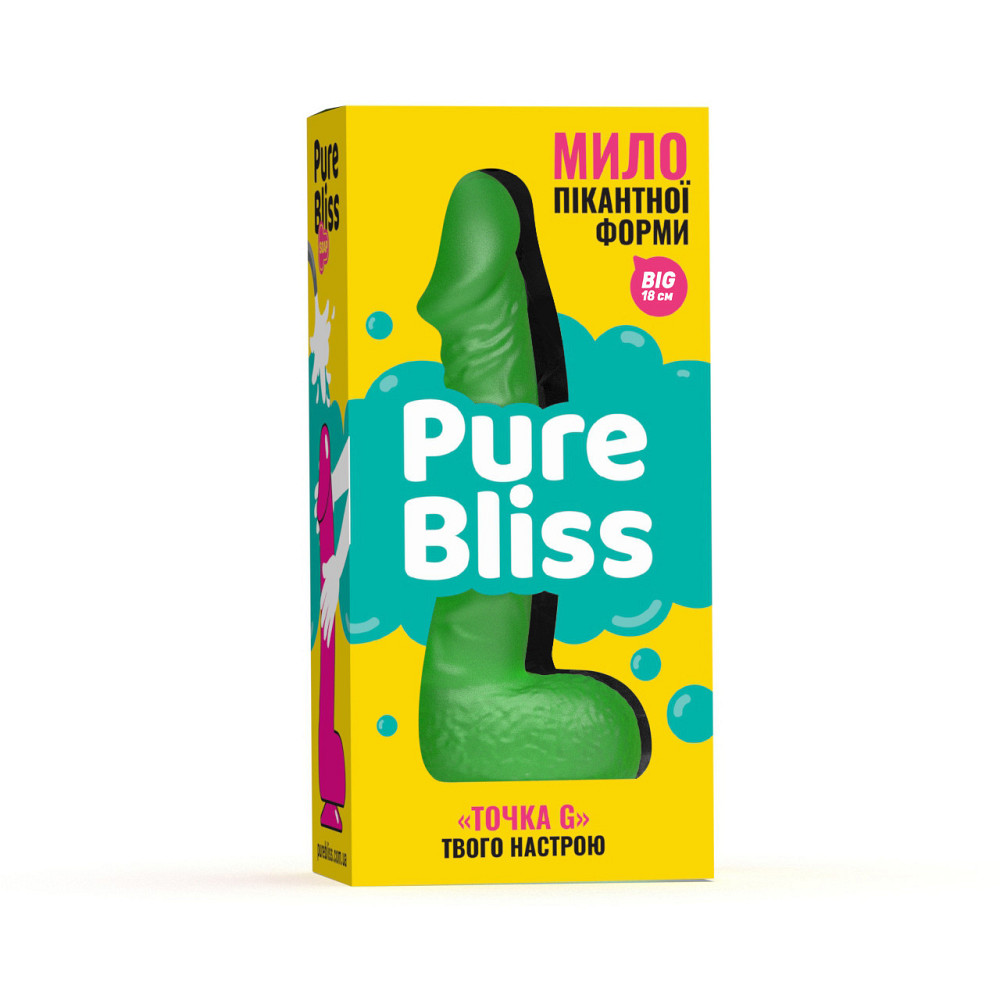Мыло член на присоске Pure Bliss BIG зеленое, 18 см Sex Aura Киев - изображение 7