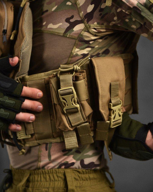 Плитоноска піксель з підсумками 4 точки скидання кордура підсумки під магазин аптечку рацію Турецька Одеса - фото 2