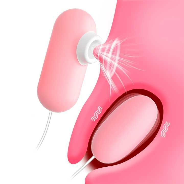 Подвійне вакуумне віброяйце "Вуманайзер" з USB-проводом 10 режимів - Вібратори Вінниця - фото 1