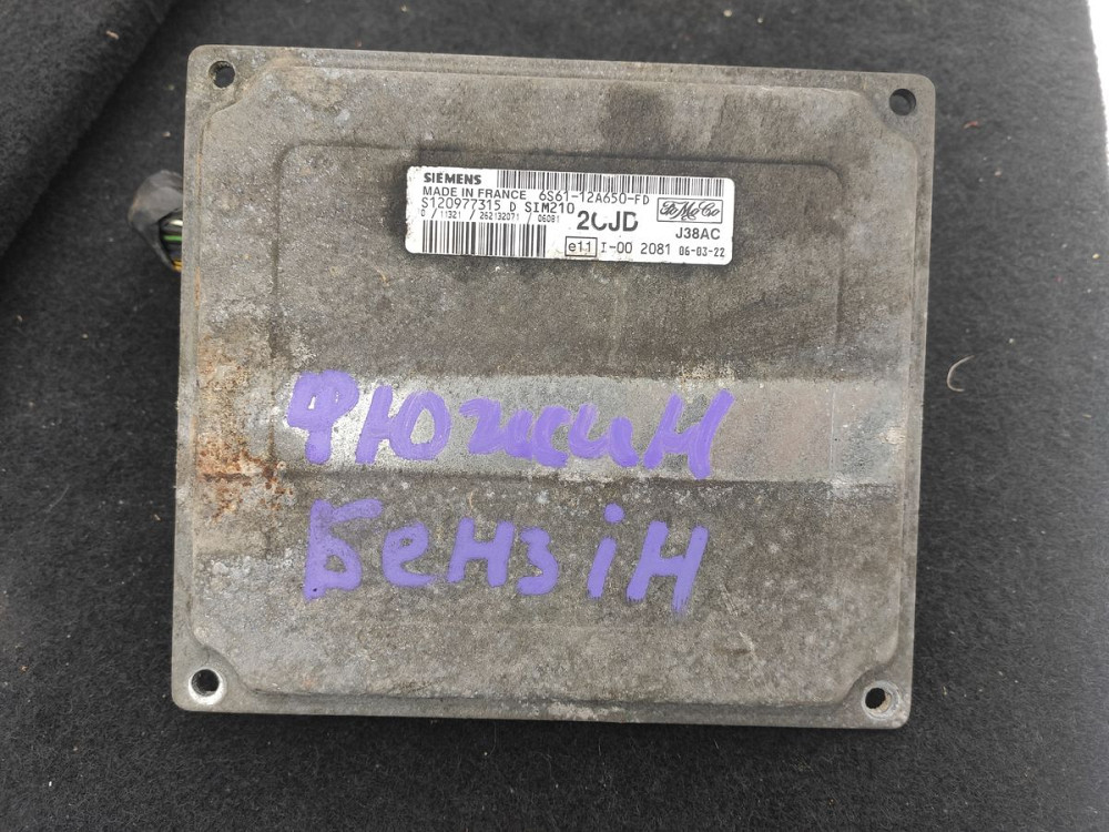 Блок керування двигуном Ford Fiesta 1.25 бензин 2002-2008 (6S61-12A650-FD) Ковель - фото 1