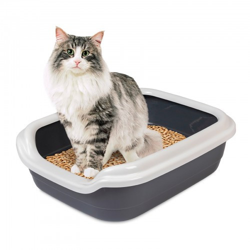 Туалет Природа «Comfort L» для котів, 49х39х15 см (сірий) Київ - фото 2