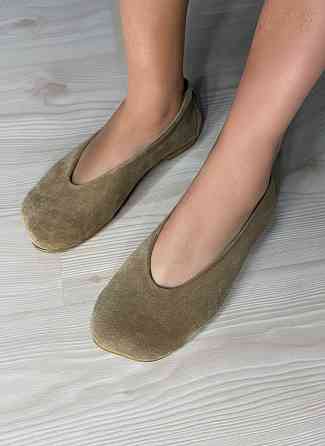 Балетки жіночі Zemira 23-0582 замшеві квадратний носок бежеві, 37, 24 см Київ