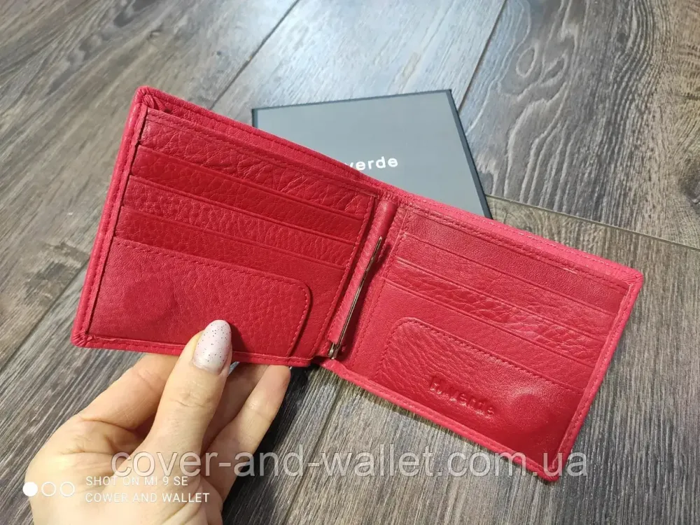 Маленький шкіряний жіночий гаманець на магнітах із затиском Helen Verde Київ - фото 3