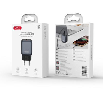 Зарядний пристрій XO USB QC3.0 18W black (L152_Black) Вінниця - фото 4