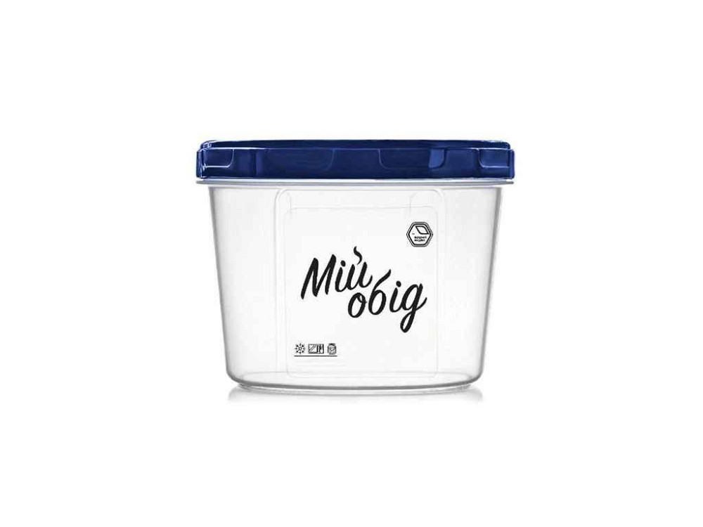 Контейнер 1л пл. з кришкою круглий (81і) ТМ НАРОДНИЙ ПРОДУКТ Solmir Київ - фото 1