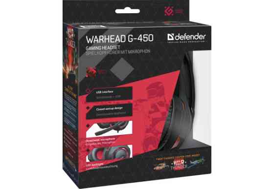 Гарнітура Defender Warhead G-450 Red-Black (64146) (6358195) Київ