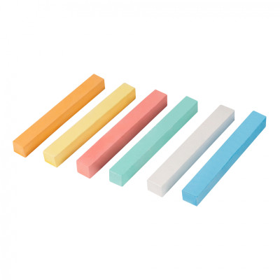 Крейда Yes кольорова квадратна 10х10 12 шт 6 кол Unicorn (400394) Вінниця - фото 2