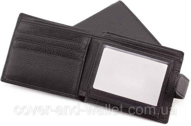 Кожаный мужской кошелек среднего размера ST Leather Киев - изображение 3