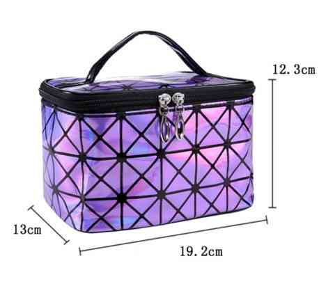 Косметичка женская с геометричным принтом 192 на 123 на 130 мм фиолетово-черный Киев