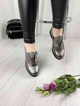 D and V Туфлі жіночі D and V 2708 срібні (весна-осінь, шкіра натуральна) (2235) Коломыя