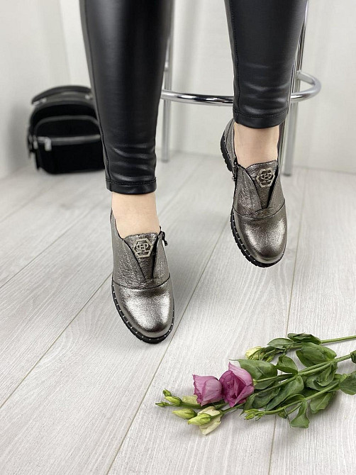 D and V Туфлі жіночі D and V 2708 срібні (весна-осінь, шкіра натуральна) (2235) Коломыя - изображение 5