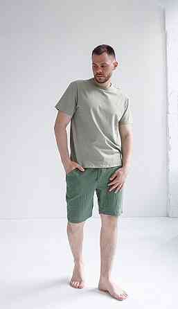 Мужские шорты муслиновые Зелёный S Харьков