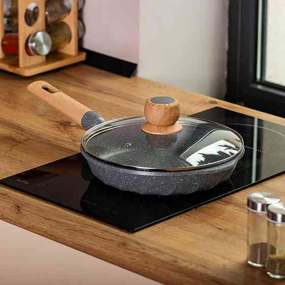 Алюмінієва сковорода 1,8 л з мармуровим антипригарним покриттям Ø 24 см сіра MGC HP-4-423G Коломия