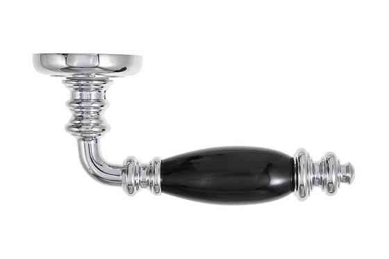 Ручки дверні Gavroche CESIUM CP/Black  хром/ чорний Київ