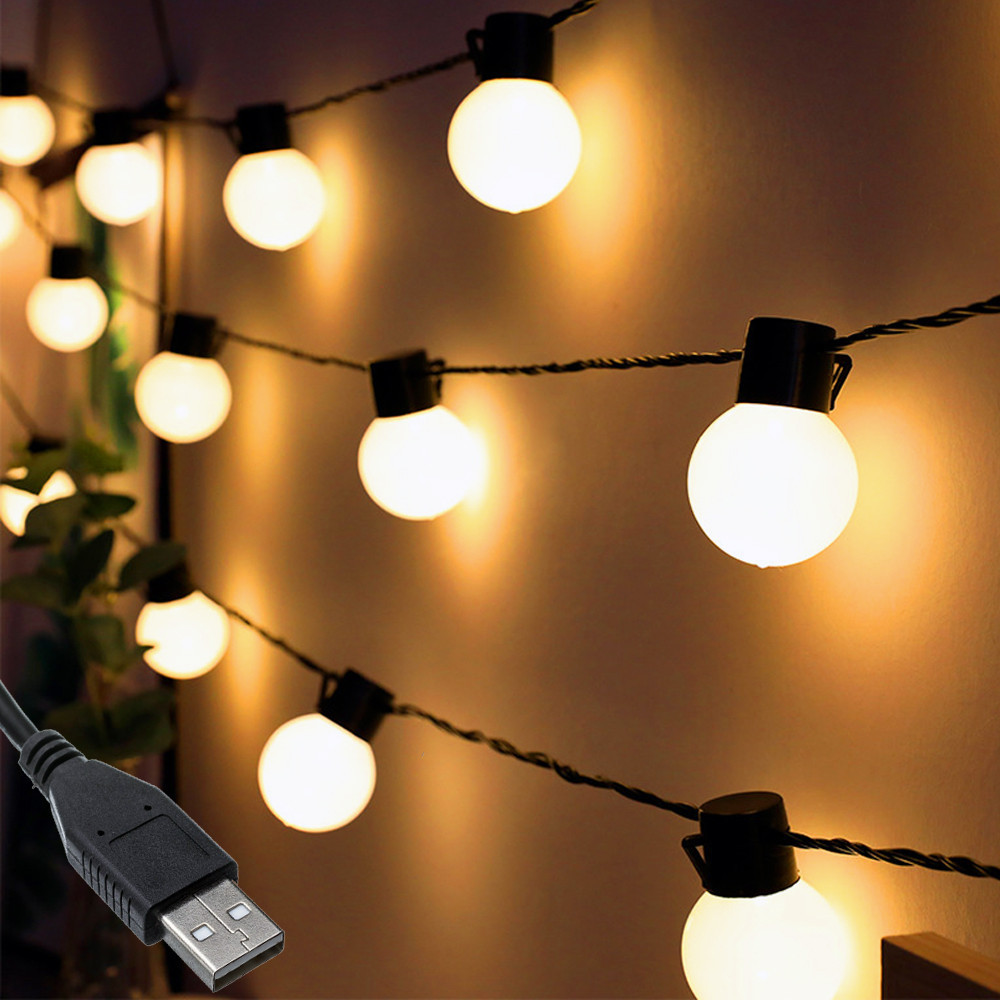Гирлянда Шарики от USB,5м,20 шариков,Теплый белый SBR Киев - изображение 1
