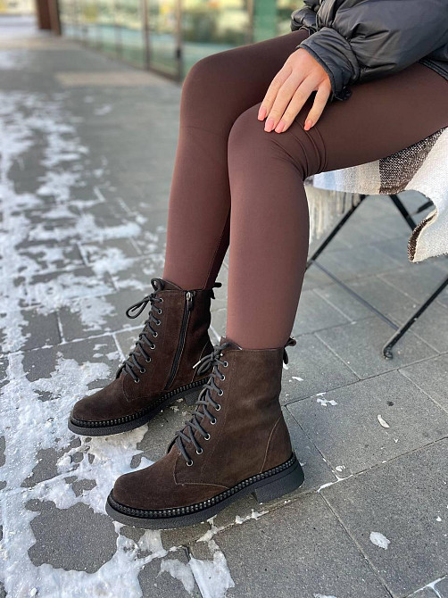 Edan Instruments Женские ботинки EDAN коричневые замша натуральная высота 16 см размер 36-41 (5 Коломыя - изображение 2