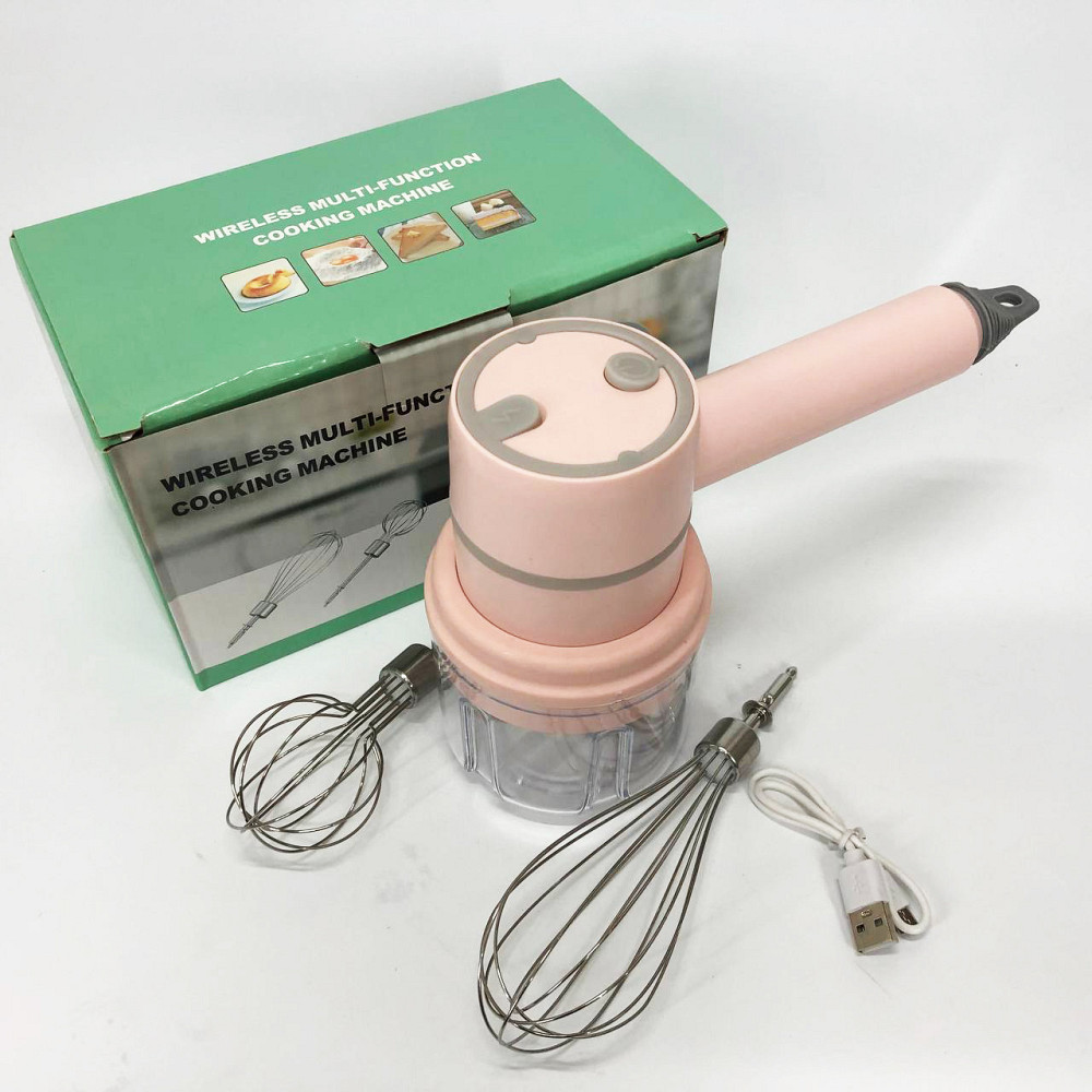 Ручний бездротовий міксер-подрібнювач 2 в 1. Колір: рожевий PD-11 Львів - фото 18