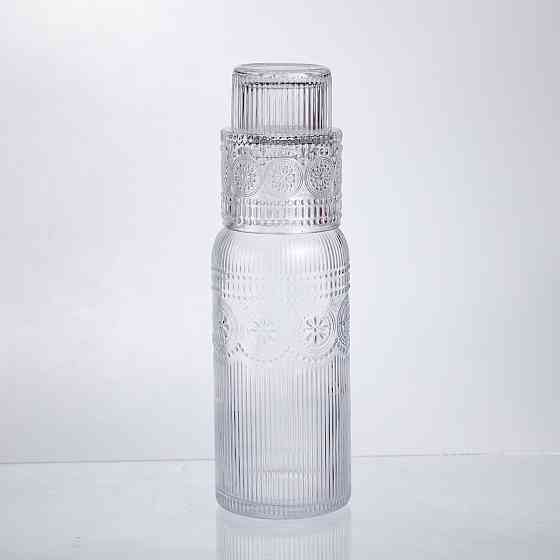 Yiwu Глечик 700 мл зі склянкою 1 (шт) графин для компоту соку води лимонаду глечик для напоїв П Коломия