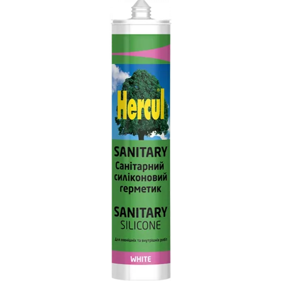 Санітарний силіконовий герметик HERCUL SANITARY прозорий 280 мл Киев